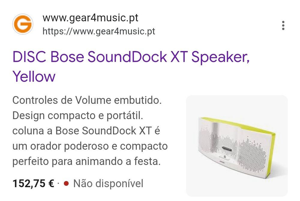 Coluna BOSE SoundDock XT Speaker
