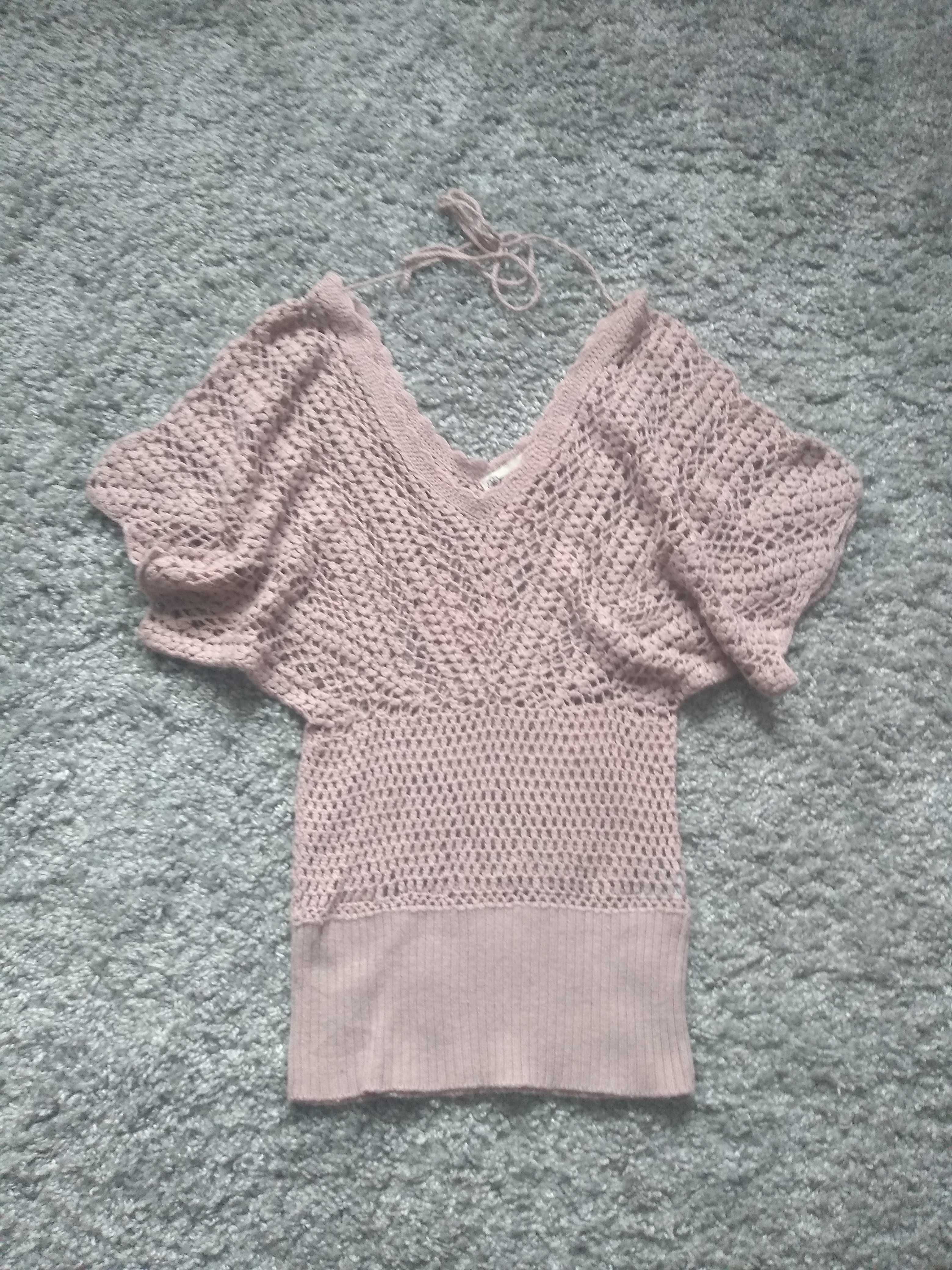 Sweterek narzutka ażurkowa 36/38 S/M (50)