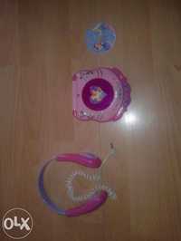 Diskmen zabawkowy na płyty + słuchawki dla dzieci