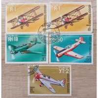 Набір марок літаків 1986 року СССР. Всього 5 марок .
