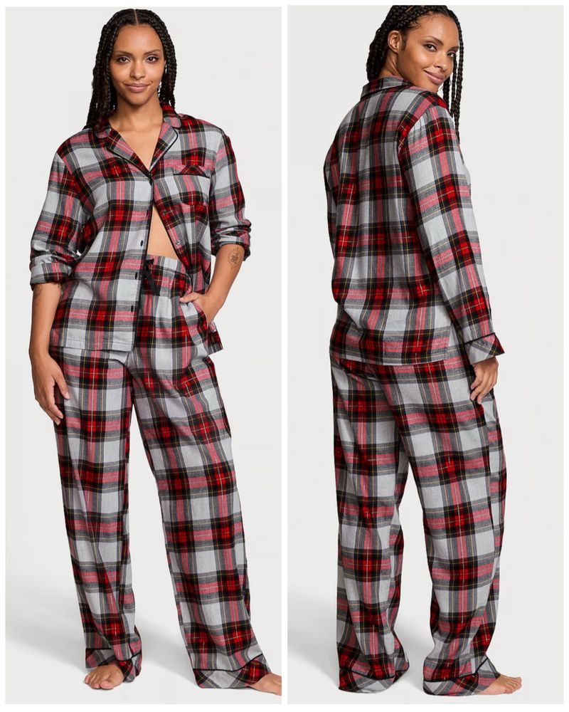 Піжамка Victorias Secret XS S M L XL пижама люрекс комплект фланелева