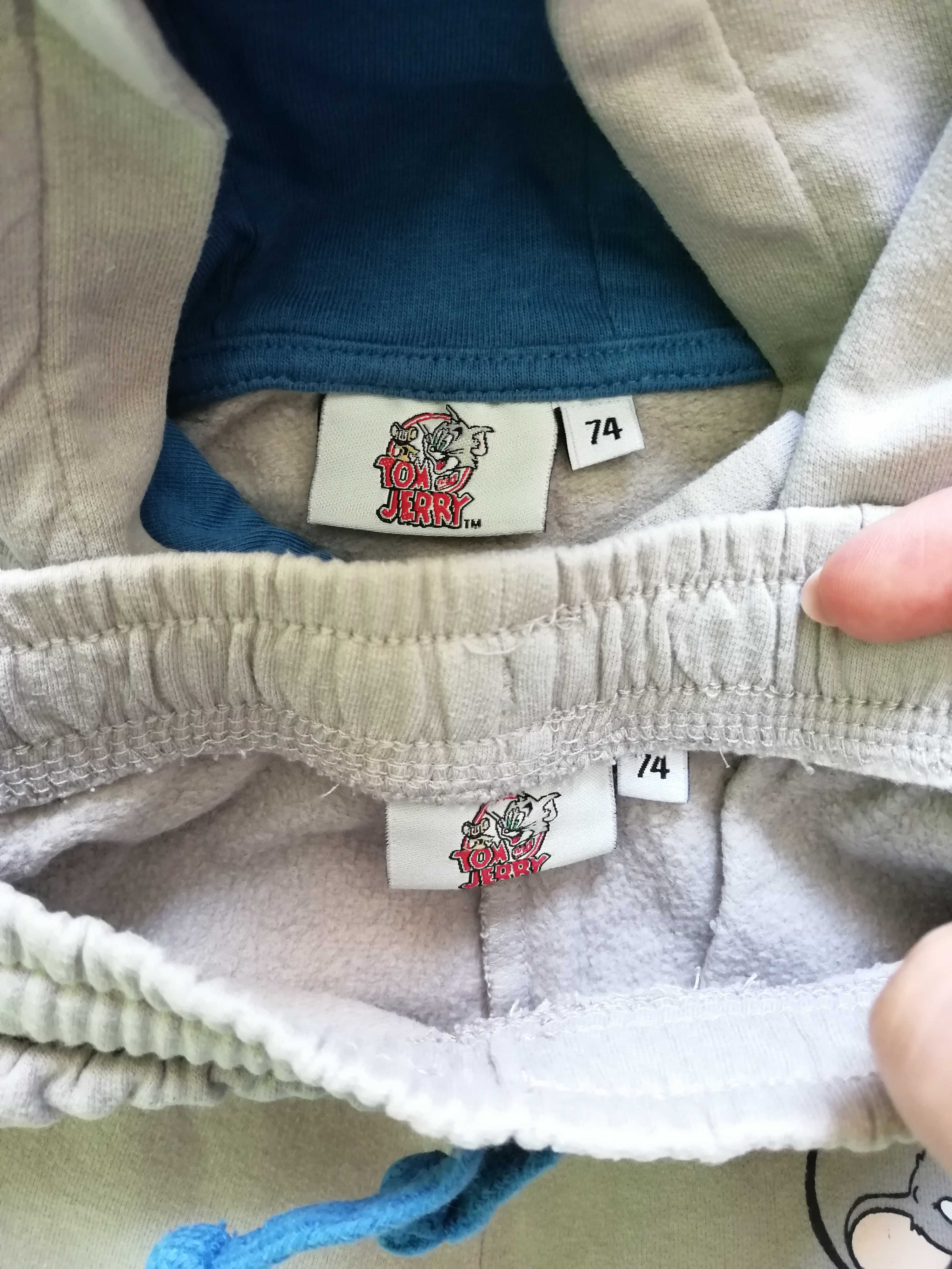 Komplet dresowy, bluza+spodnie Tom & Jerry, rozmiar 74