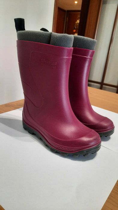 Galocha Quente Criança em PVC Violeta Solognac