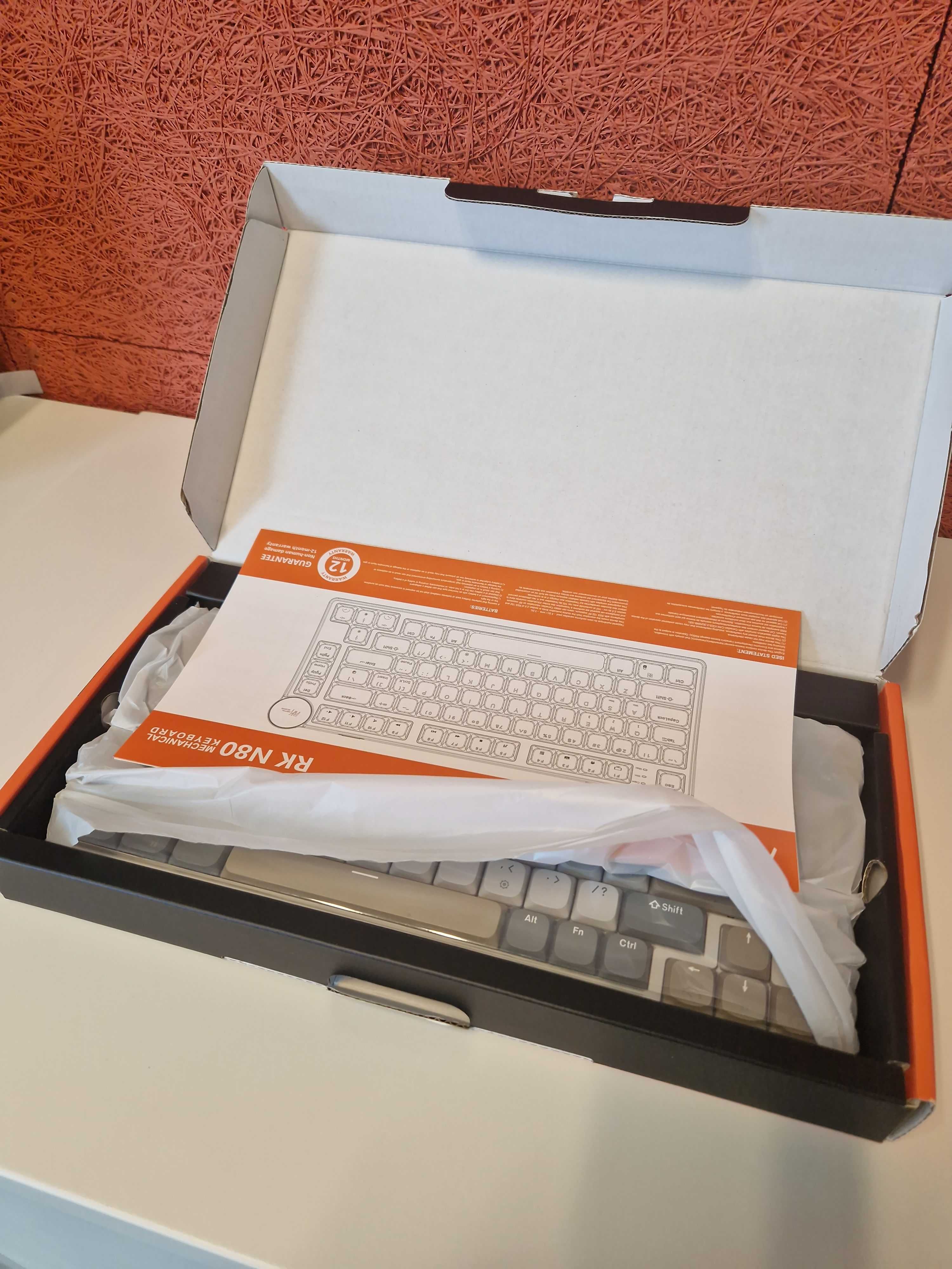 RK ROYAL KLUDGE N80 niskoprofilowa klawiatura mechaniczna RGB Red