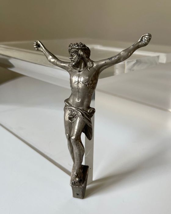 Korpus Jezus Vintage Cynkal Ołów Rzeźba Odlew Dewocjonalia