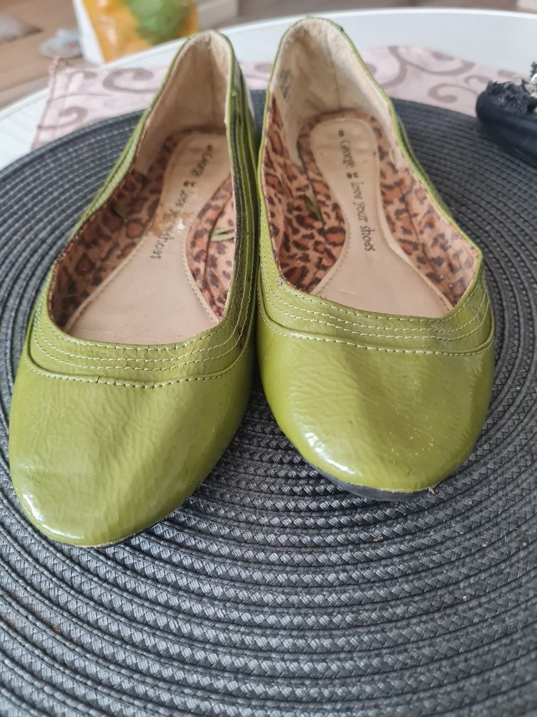 Buty damskie zielone używane w bardzo dobrym stanie rozmiar 38