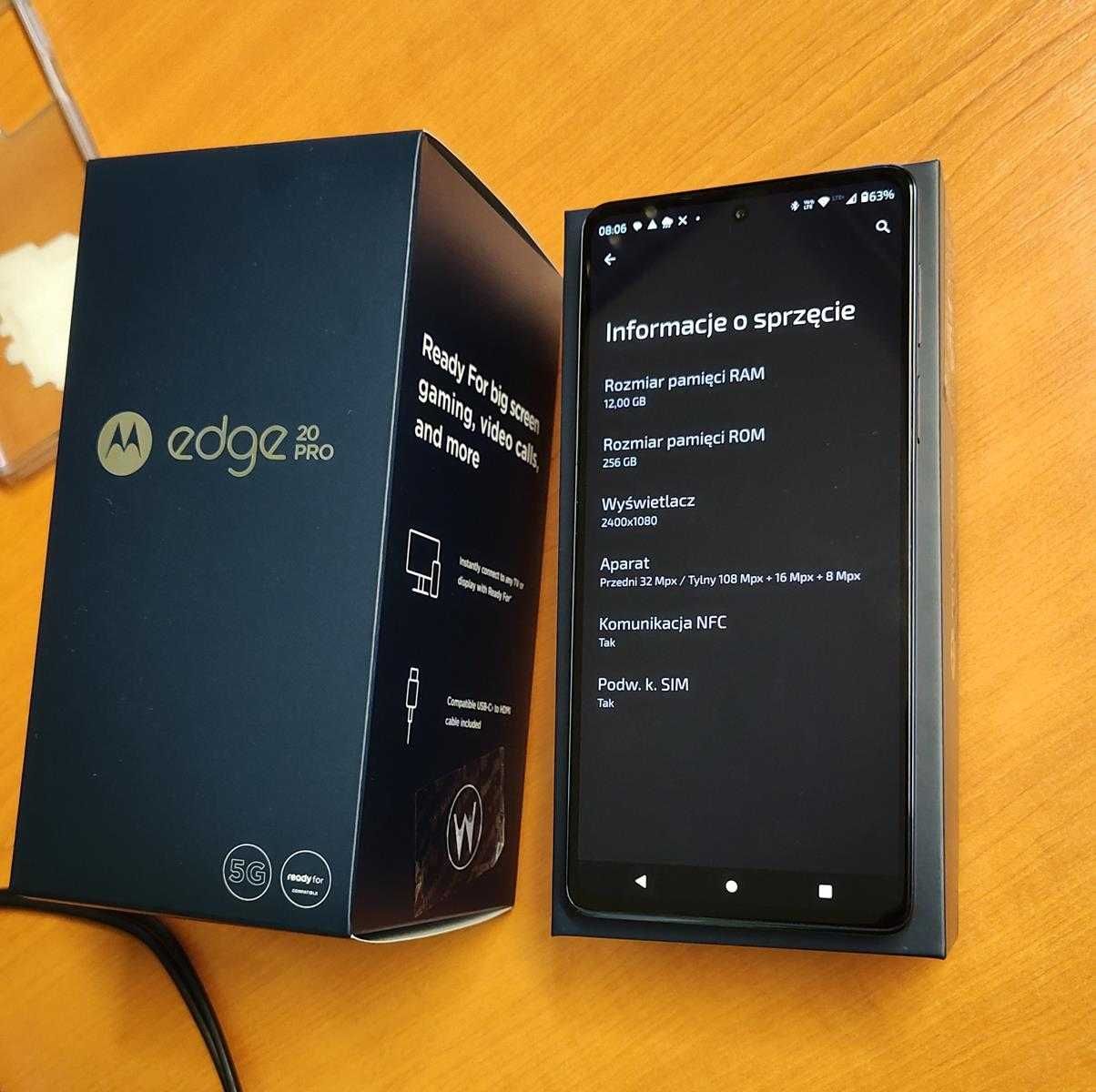 Motorola edge 20 pro 5G 12/256 GB nowa