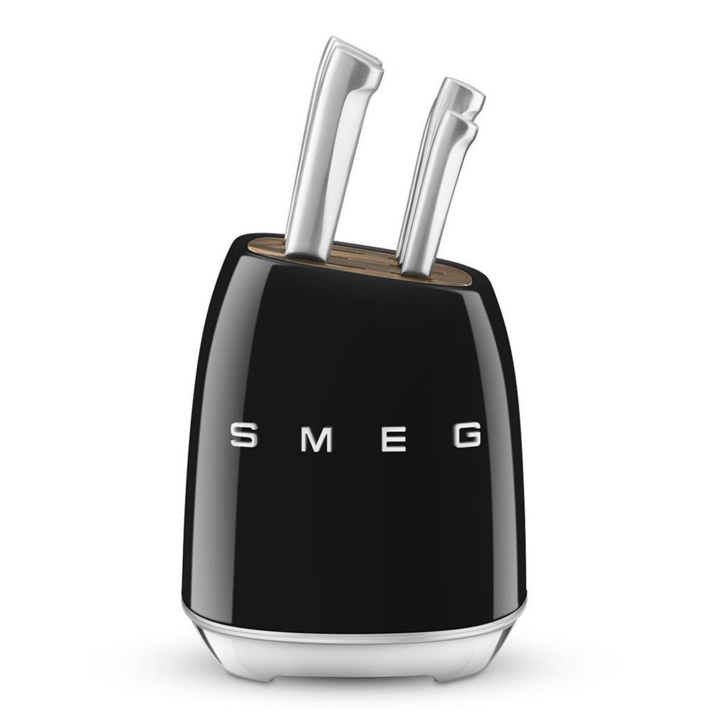 Набір кухонних ножів Smeg бежевий . ножи белые черные и беж