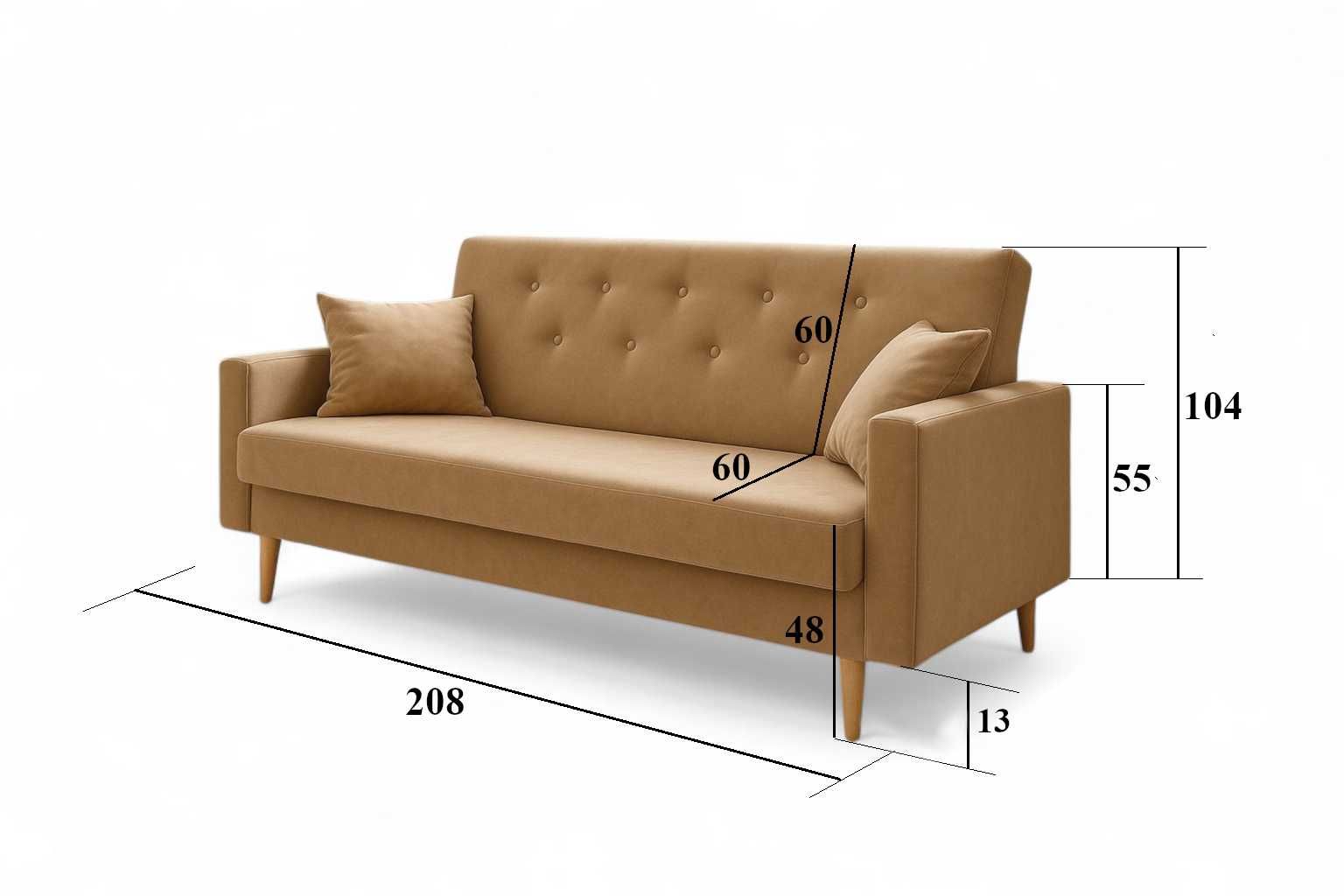 wersalka rozkładana Z FUNKCJĄ SPANIA z pojemnikiem kanapa sofa łóżko
