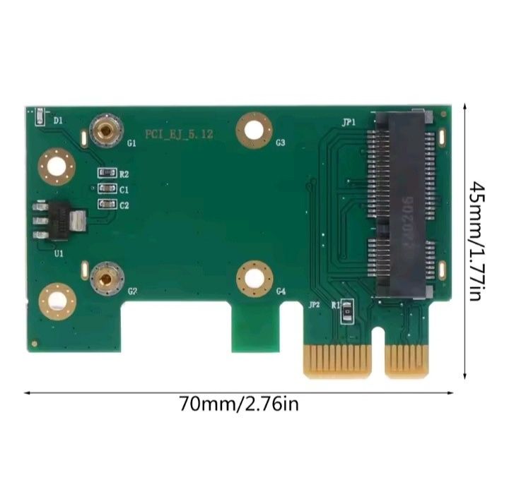 Адаптер PCIE на MiniPCI-E дляWIFI