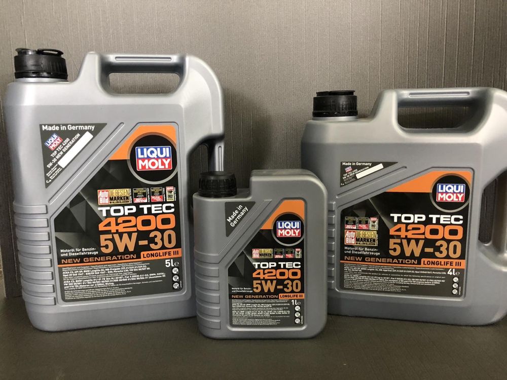 Масло 5w30 Liqui Moly 4200 5w30 5л -2075/Liqui Moly 4100 5W40 5л -1699