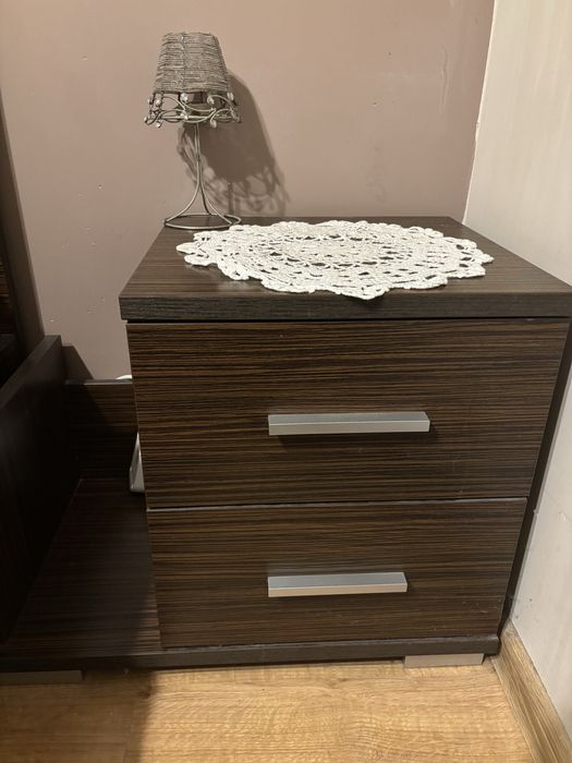 Meble zestaw, łóżko, 2x szafki nocne, komoda
