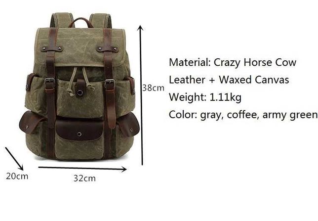 рюкзак вещмешок наплічник сумка мужская Military Хаки Сrazy horse