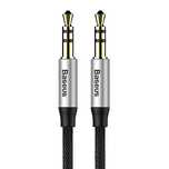 Baseus Yiven M30 kabel audio stereo AUX 3,5 mm męski mini jack 1m sreb