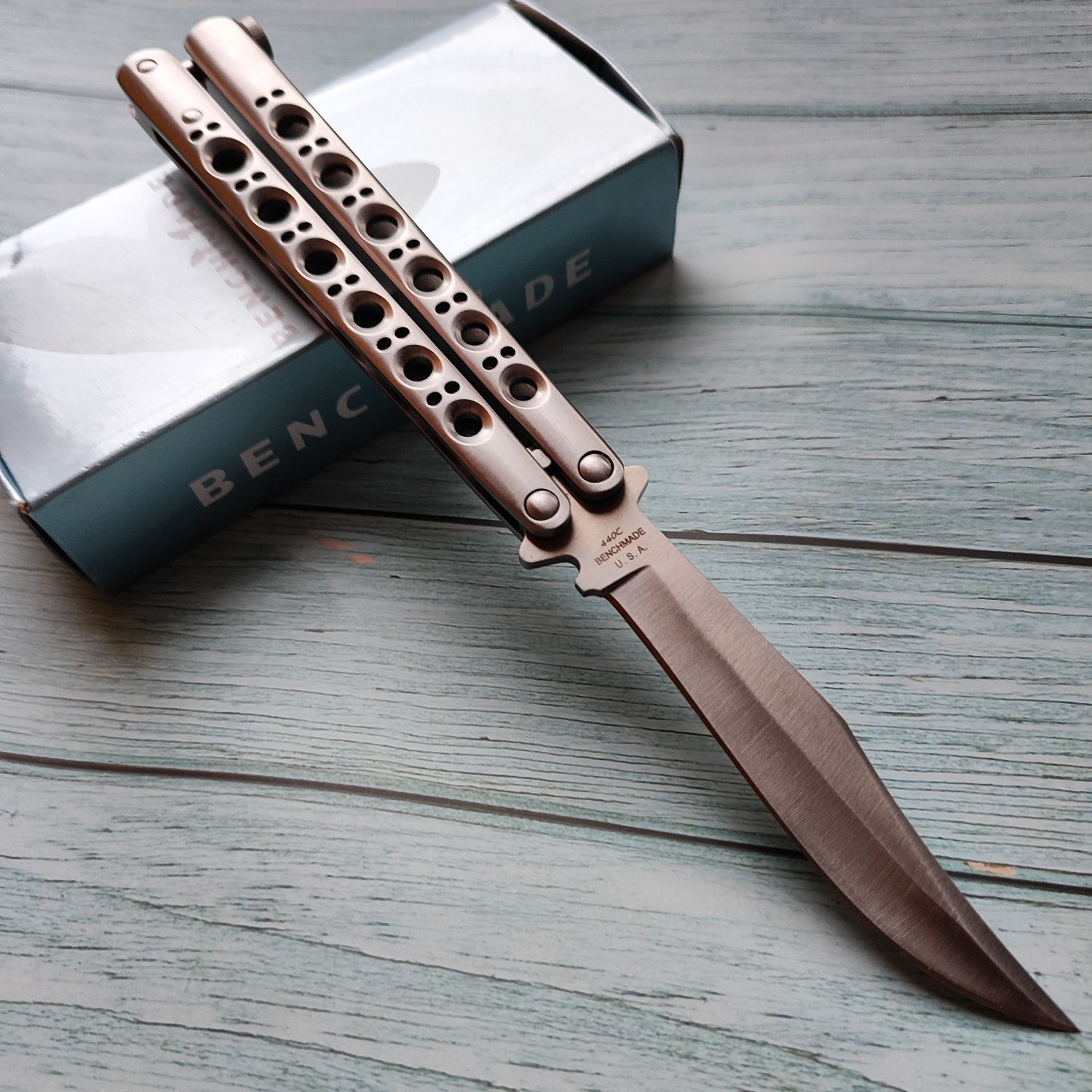 Нож бабочка Benchmade 43 Bowie Bali-Song