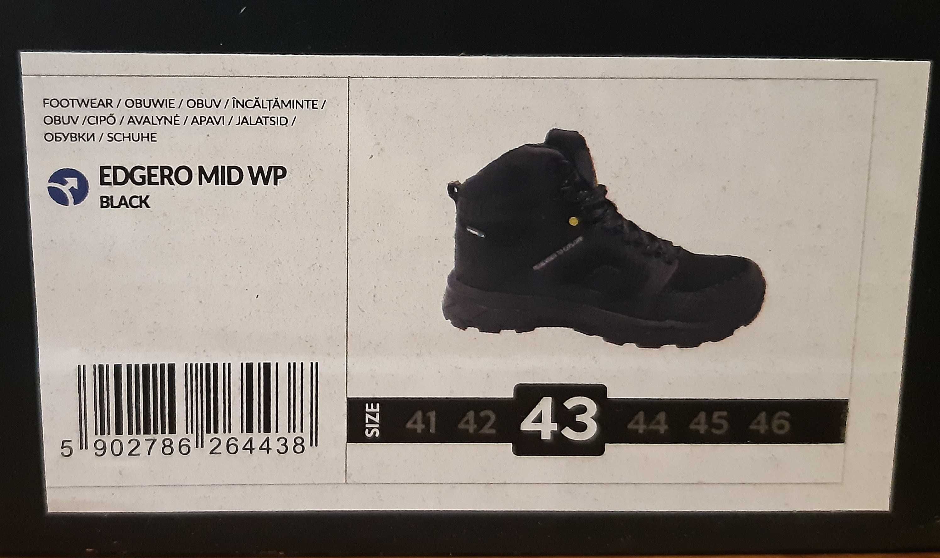 Buty ELBRUS EDGERO Czarne R. 43 nowe