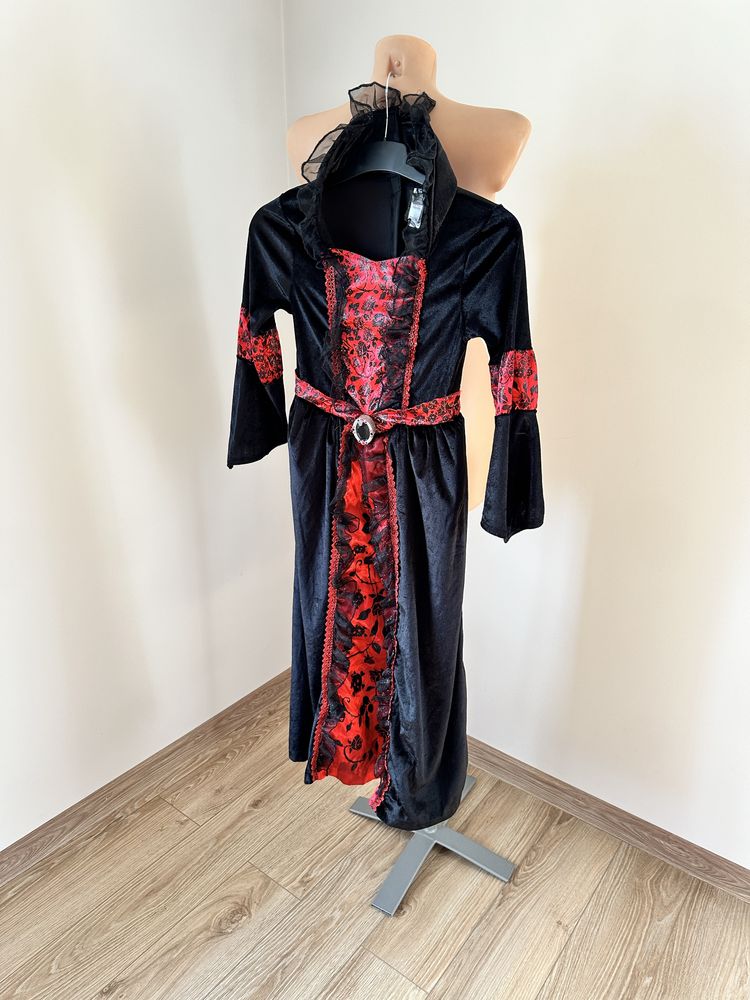 Strój przebranie na halloween TU 134-140 cm wiedźma czarownica