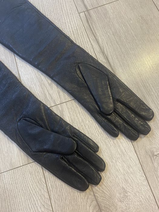 Шкіряні довгі перчатки