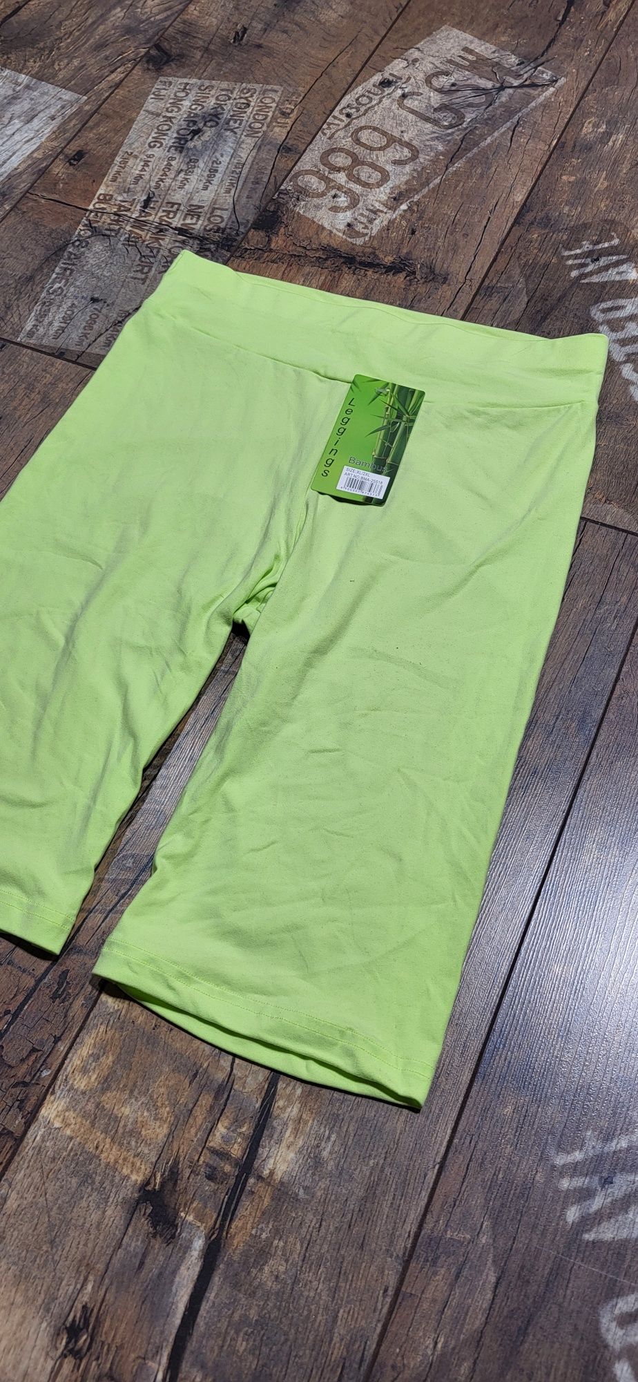 Kolarki damskie limonka bambus bambusowe XL XXL
