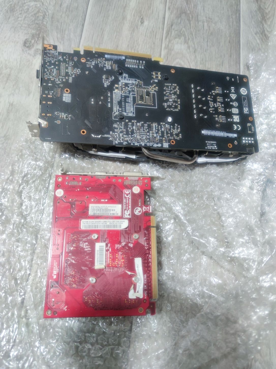 Відеокарти gt 1060 6gb msi armor та gt 240