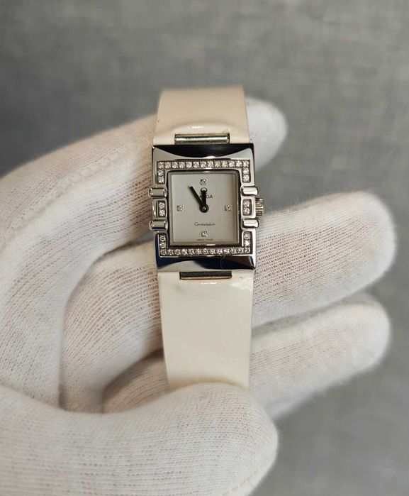 Жіночий годинник Omega Constellation 1835.36.61 Quadra з діамантами
