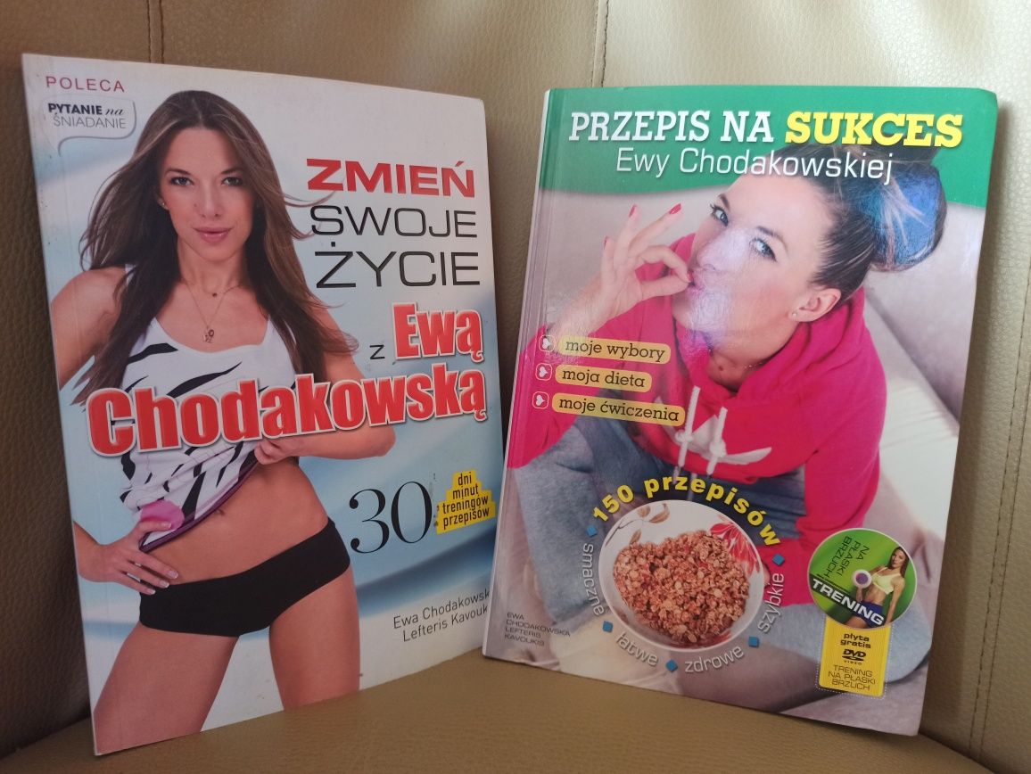 2 Książki Ewa Chodakowska + 4 płyty treningi Turbo