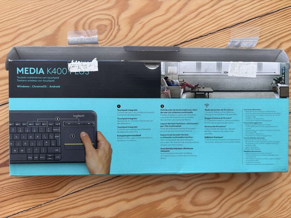 Teclado Logitech K400 Plus NOVO - Layout Espanhol
