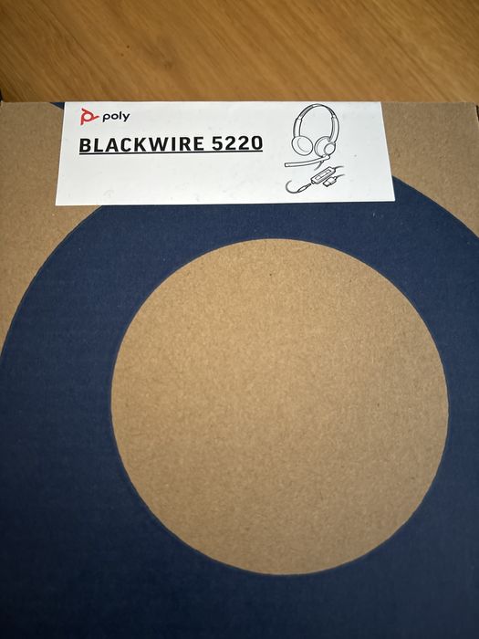 Blackwire 5220 Pooy słuchawki przewodowe Nowe nauszne