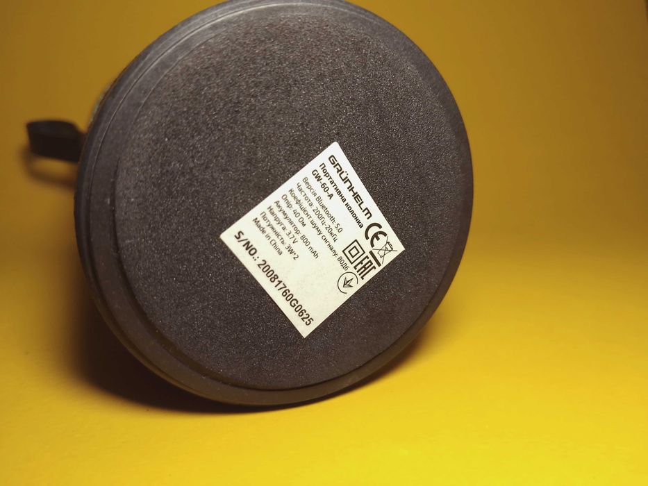 Колонка Bluetooth GRUNHELM GW 60 A Блютуз колонка Защита от воды