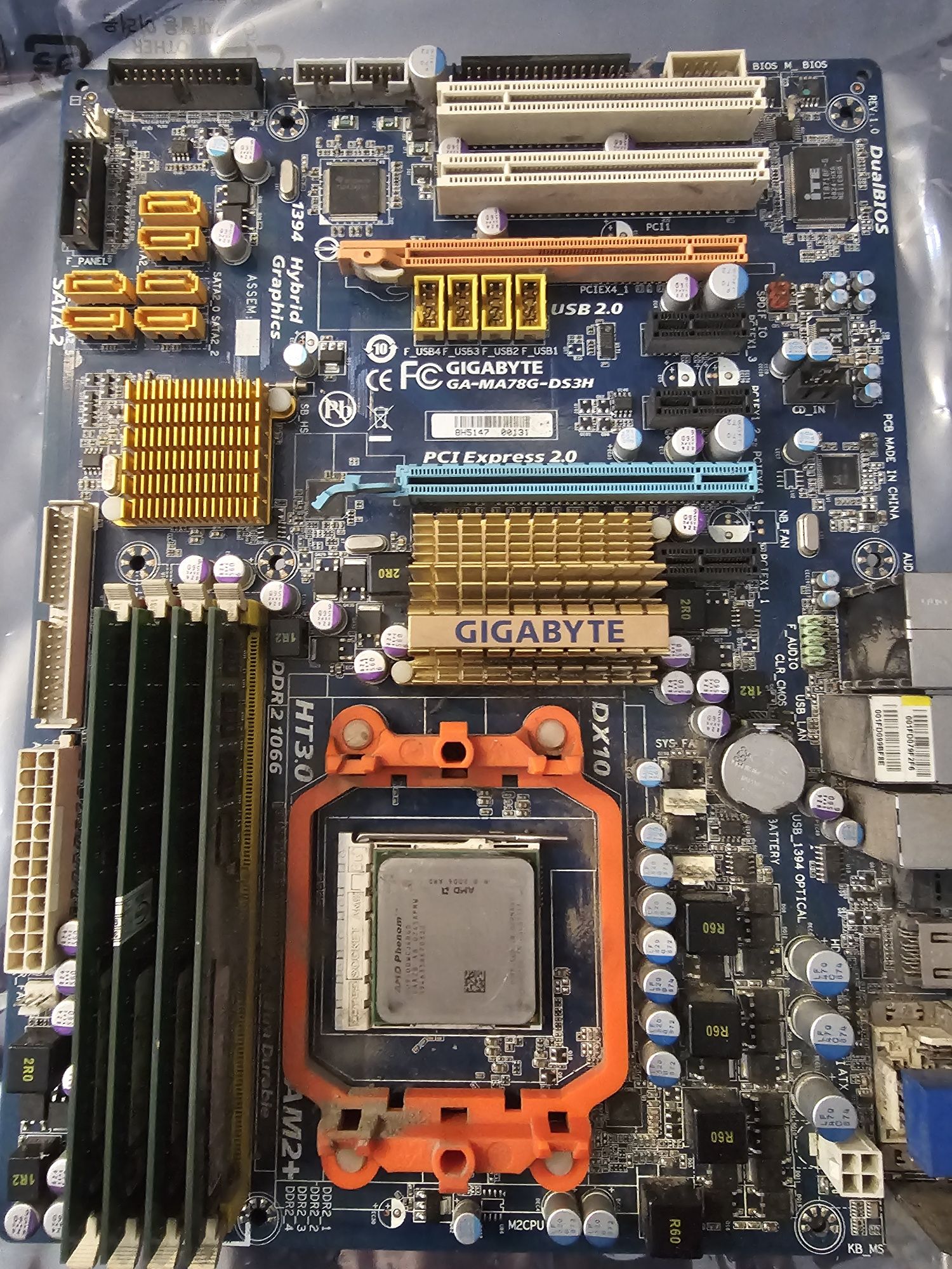 Płyta główna Gigabyte GA-MA78G-DS3H i procesor AMD phenom 9500