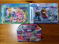 Puzzle komplet 3 sztuki Frozen, My Little Pony
