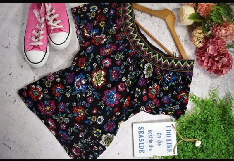 C&A yessica hiszpanka bluzka koszulka top ramiona ramiona wzory