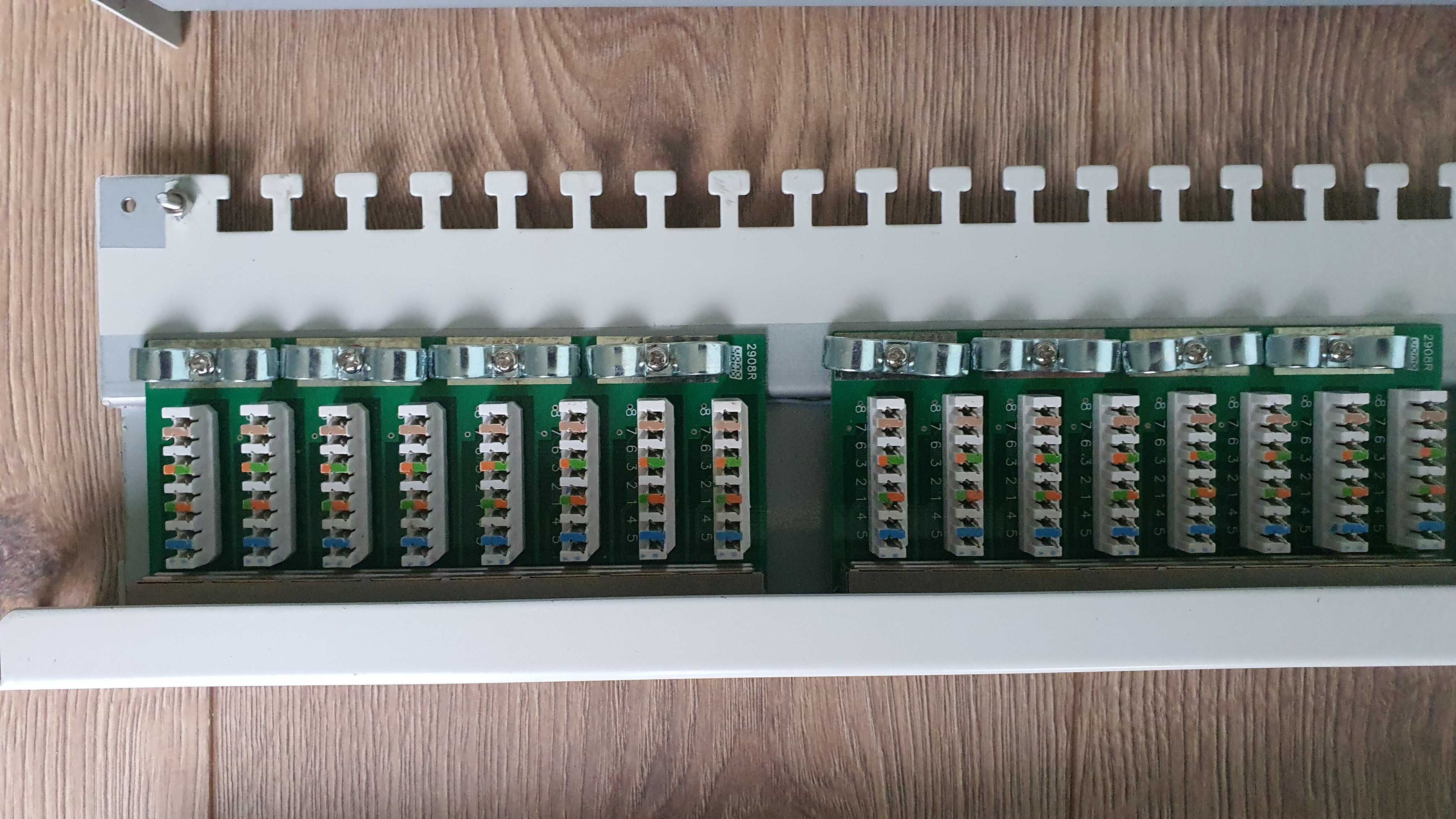 Patch panel patchpanel LAN panel 24xRJ45 UTP kat.5e 19cali wysokość 1U