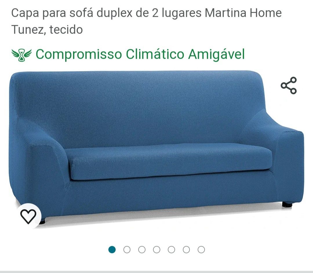 Capa para sofá duplex de 2 lugares Martina Home Tunez, NOVO