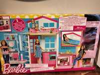 Barbie dwupoziomowy domek+lalka+akcesoria