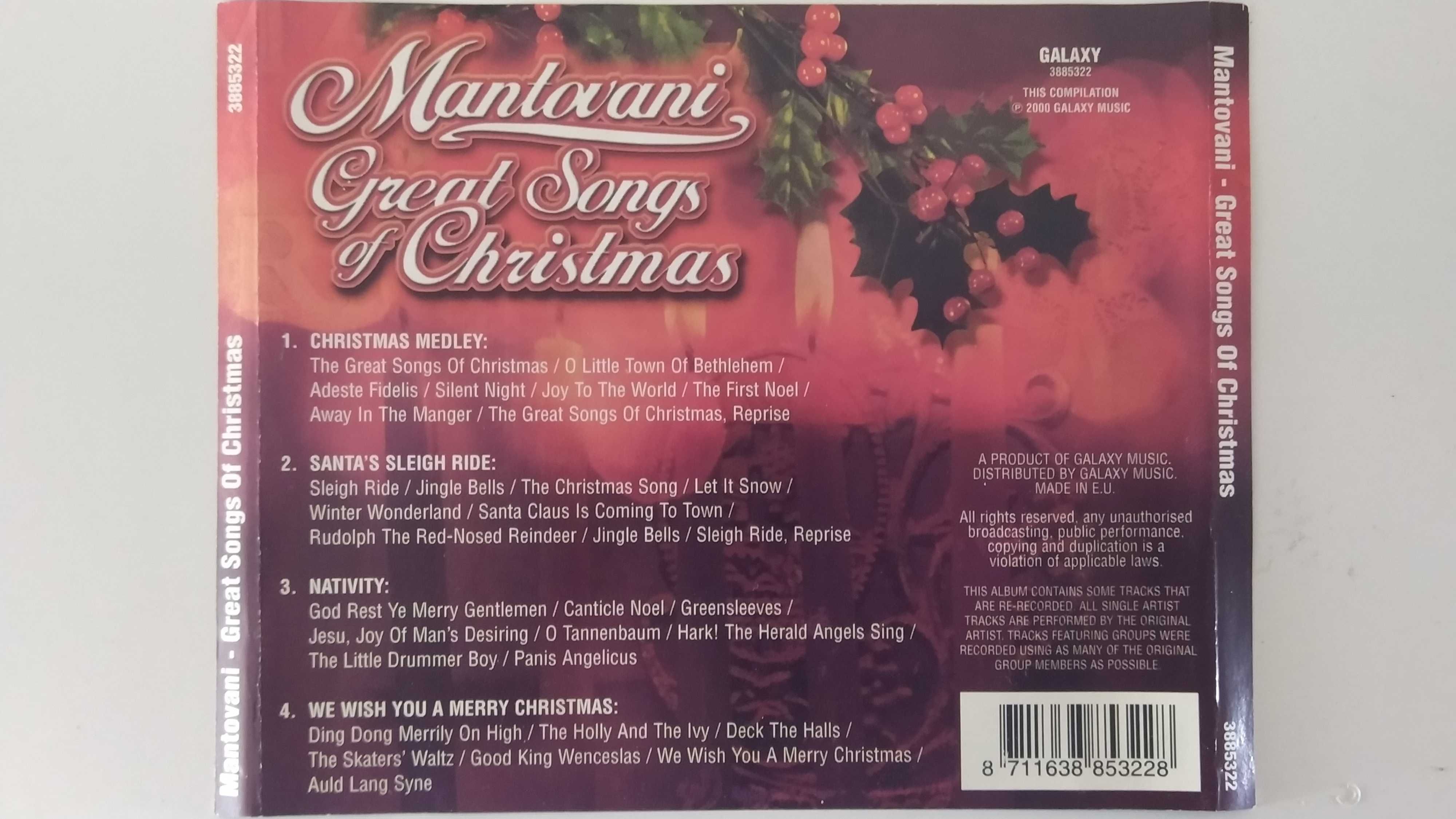 Mantovani Great Songs of Christmas kolędy płyta CD