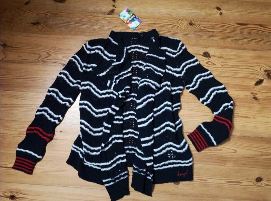 Sweter kardigan sweterek ażurowy Desigual Nowy metka oversize