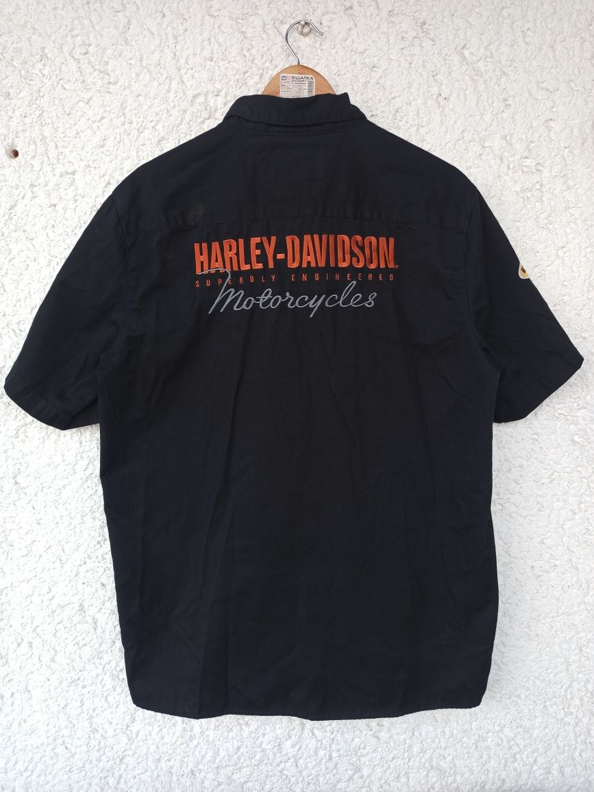Рубашка Harley Davidson M сорочка харлі з нашивками