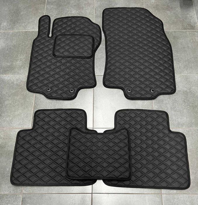 Коврики із екошкіри для Нісан\ Nissan X-Trail\Rogue\Qashqai\Leaf\ кожа