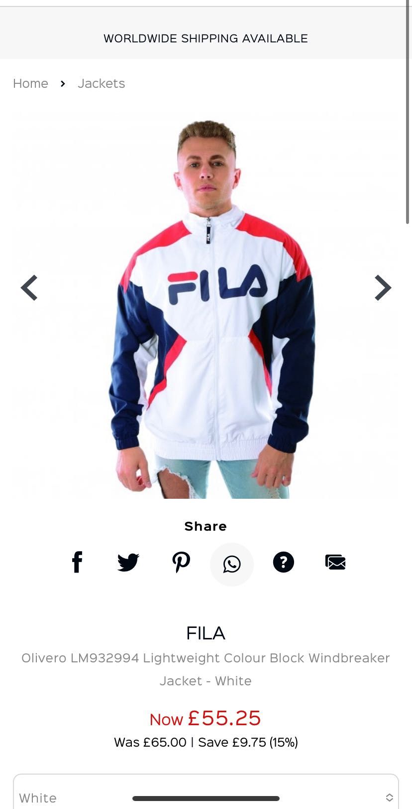 Кофта/Оліймпійка чоловіча FILA (M)
