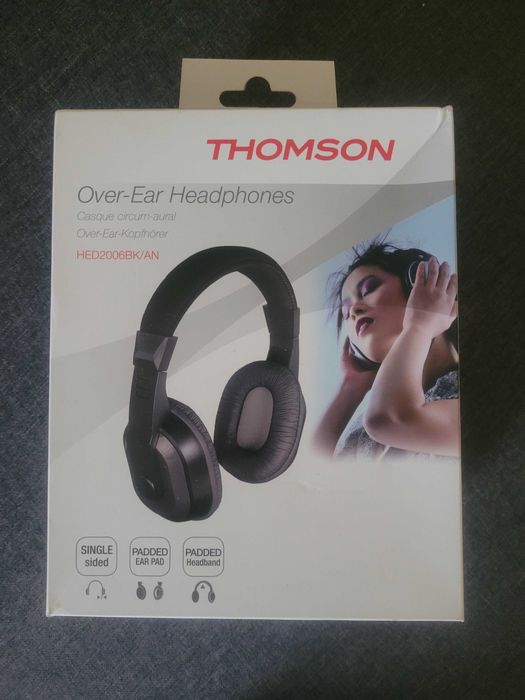 Słuchawki przewodowe nauszne Thomson HED2006BK/AN NOWE