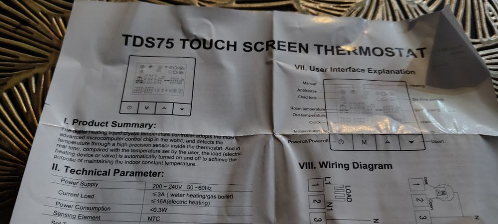 Termostat pokojowy Beok.