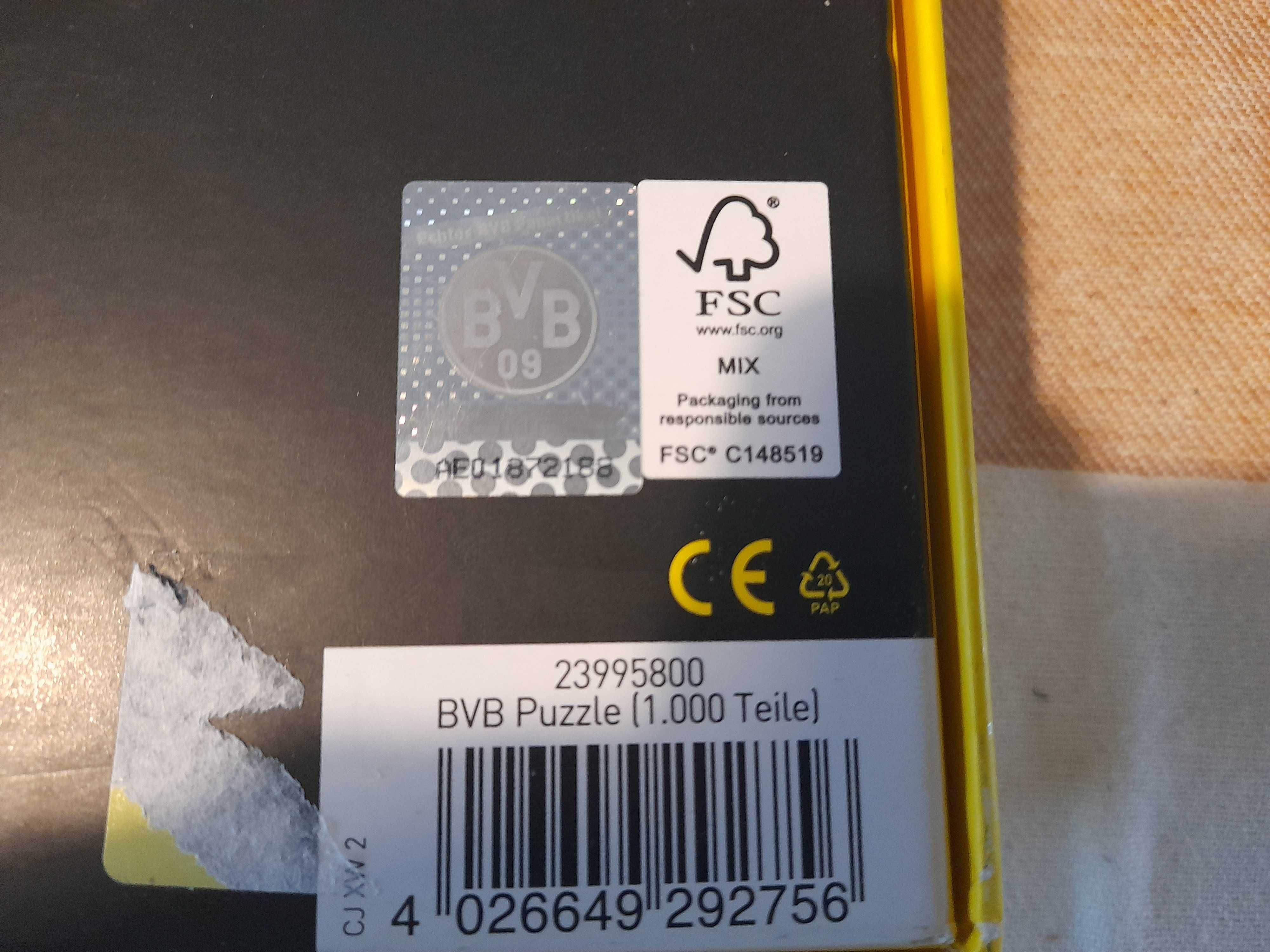 Puzzle BVB Borussia Dortmund Zestaw 1000 Elementów Fanowskie