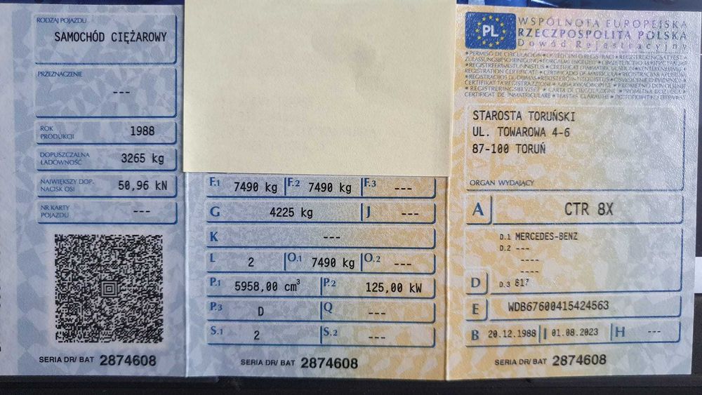 Mercedes 817 – zabytek, nowy silnik, po renowacji