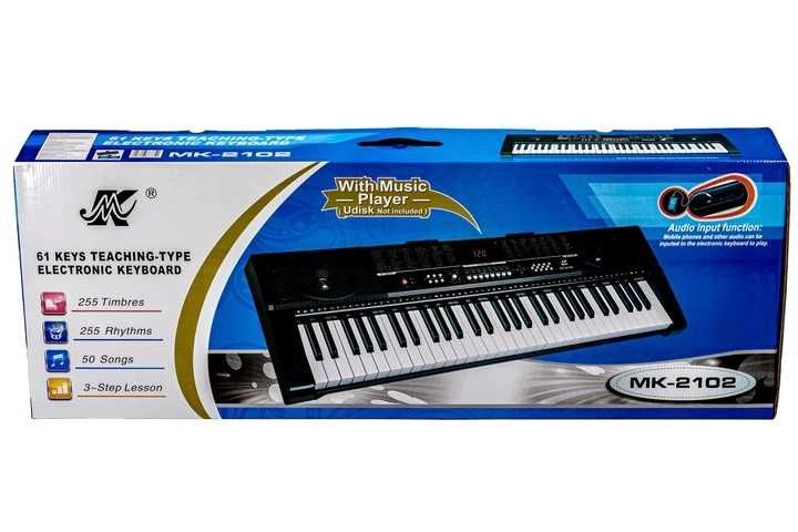 KEYBOARD PIANINO organy MK-2102 + statyw ZESTAW do nauki gry OKAZJA