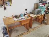 Mesa escritório pinho