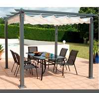 Pergola wiata 3x4 składana stalowa grafit