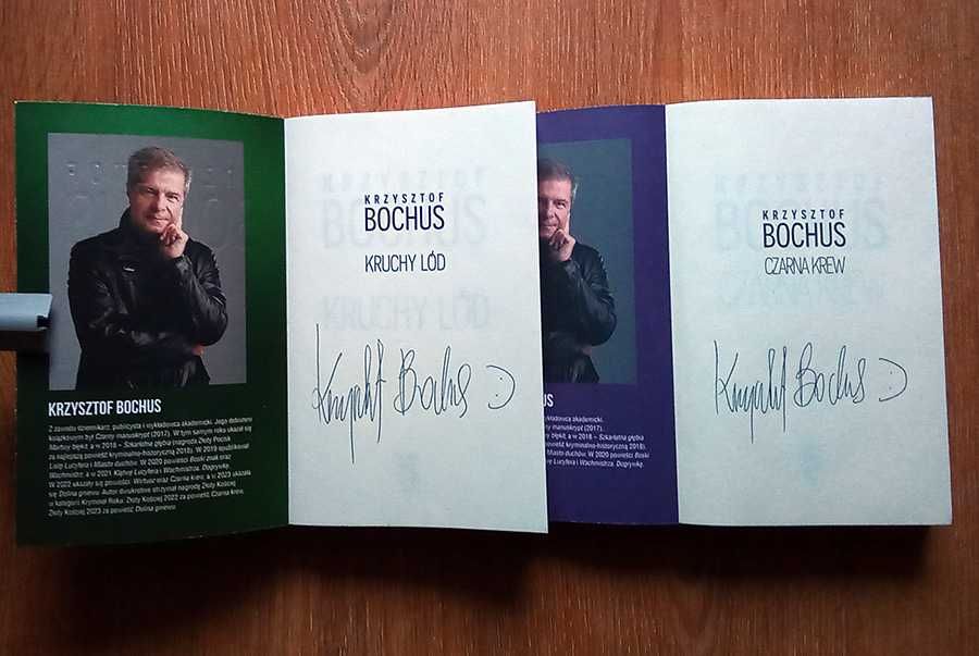 Marek BOCHUS Czarna Krew Kruchy lód z autografem autora