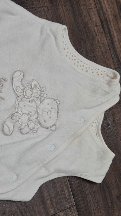 072 A otulacz tulik ocieplacz misiu kremowy 6-12 mies. rozm. 68-80