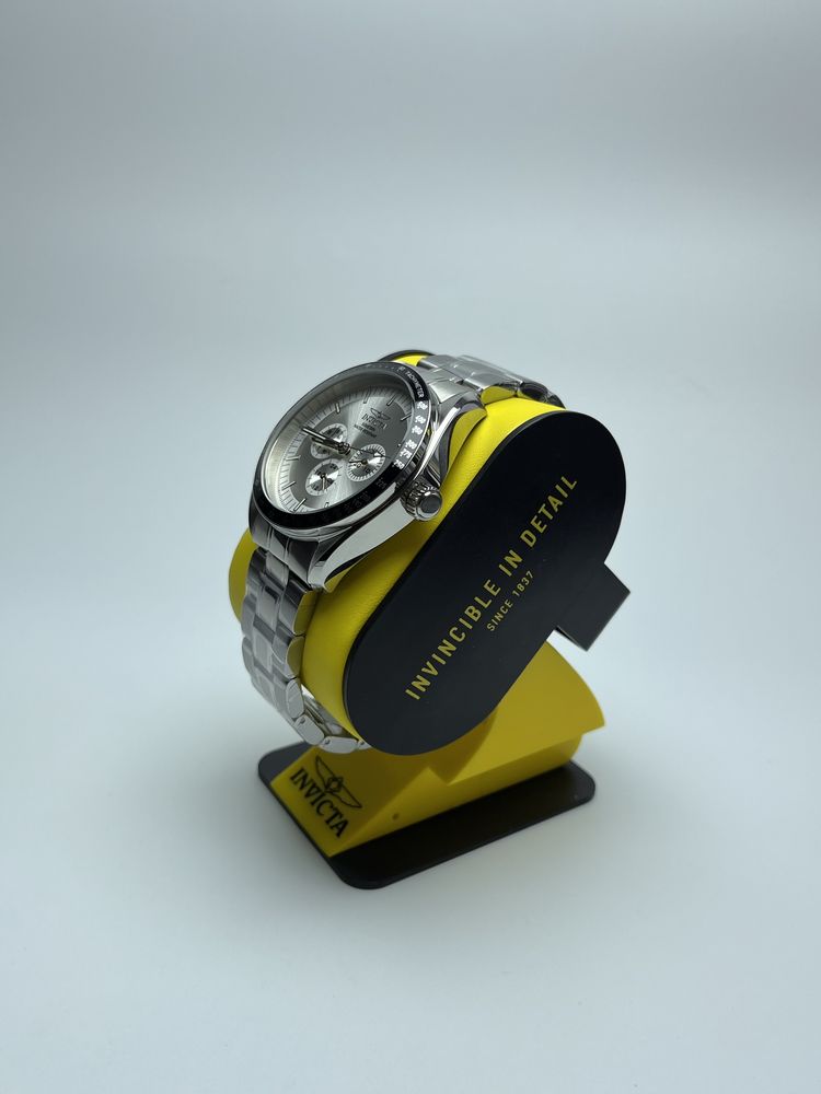 Invicta 45966, чоловічий сріблястий годинник інвікта